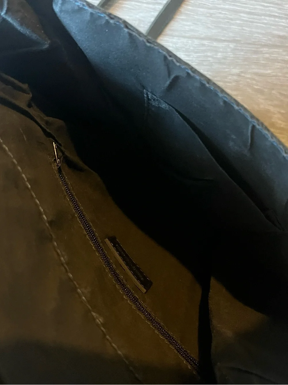 Black Leather Roll-Top Shoulder Bag